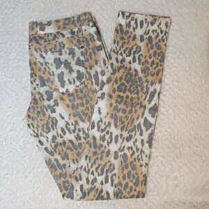 WALLFLOWER Leopard Print Low-rise Skinny Jeans Size 4👖
